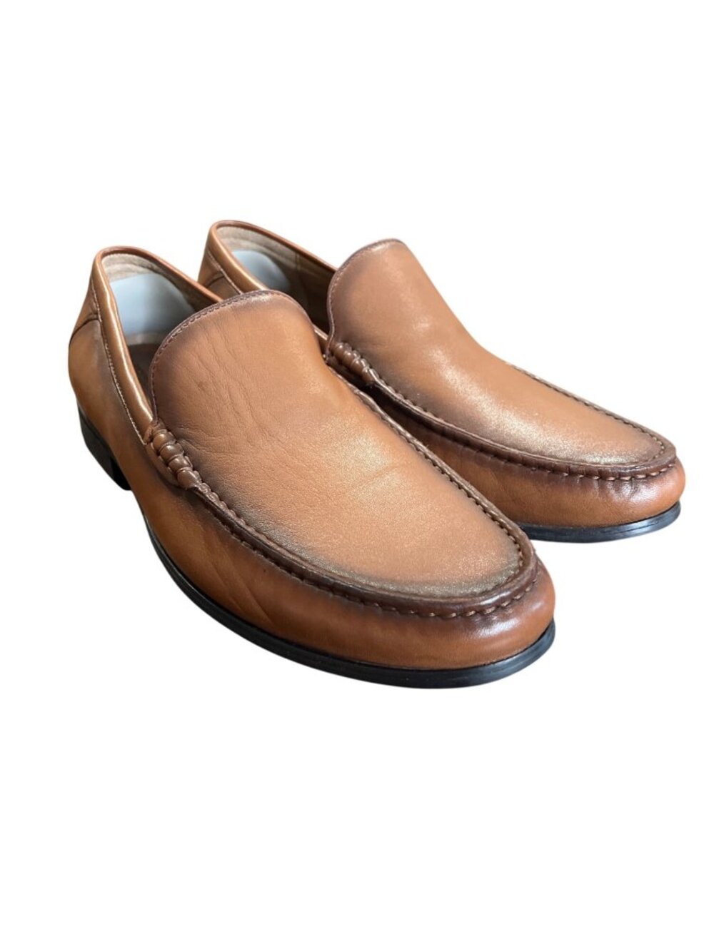 Johnston & Murphy Mens Size 11 Loafer Sheepskin Leather Brown - Picture 2 of 10